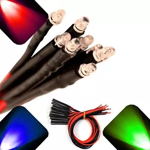 20 x LED Pre wired 12v 3mm RGB LEDs Prewired 12 volt Fast Auto Change 9v 6v - Picture 1 of 2