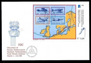Finnland Block 4 FDC Flugpostbeförderung - Picture 1 of 1