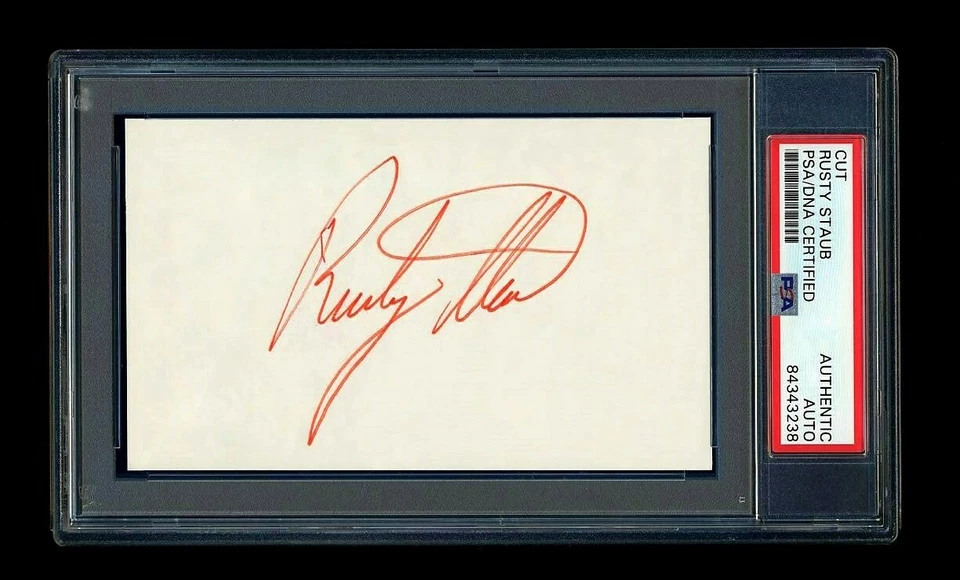 RUSTY STAUB SIGNED MINT CUT PSA/DNA AUTOGRAPHED HOUSTON ASTROS NEW YORK METS HOF - Image 1 of 1