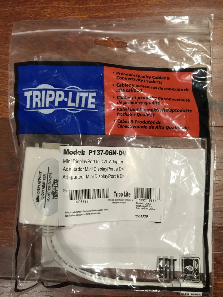 Tripp Lite P137-06N-DVI Mini DisplayPort to DVI Adapter - Image 1 of 1