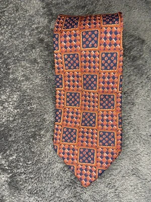 ERMENEGILDO ZEGNA Geometric Square & Dots Silk Tie ITALY EUC - Image 1 of 4