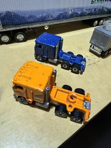 2 hot wheels vintage ~ steering rigs kenworth , Blue & Orange - Picture 1 of 8