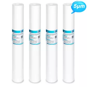 4 Pack 5 Micron 20" x 2.5" Sediment Water Filter Replacement Cartridge RO System - Picture 1 of 12