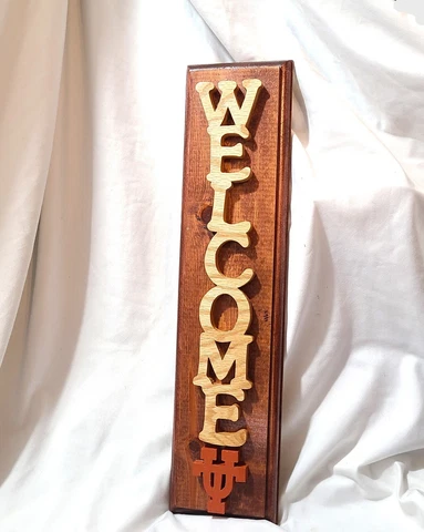 University Texas Longhorns NCAA Football Bevo Welcome Plaque Home Decor Sign Cover