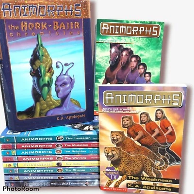 Lot Of 11 Animorphs Chapter Books * Applegate * 10 PB, 1 HC * YA Sci-Fi Fantasy Foto 1 de 4
