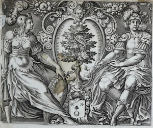 LYON TYPOGRAFISCHE MARKE Printer's Mark Baum der Tugend CLAUDE LANDRY 1625  - Bild 1 von 2