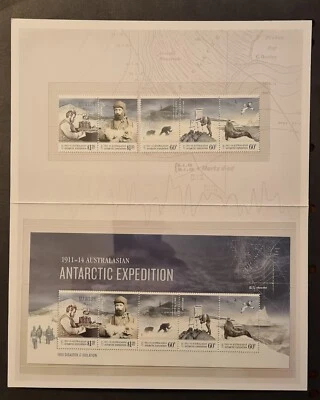 ANTÁRTIDA AUSTRALIANA 2013 XF MNH CONJUNTO EN CARPETA EXPLORADORES RADIO SELLOS AVES HIELO Foto 1 de 3