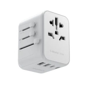 Momax 1-World PD35W 5 ports AC Travel Adapter - White - Picture 1 of 12