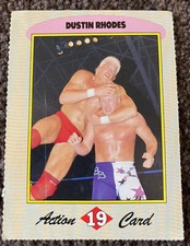 Dustin Rhodes WCW 1993 Year Book Magazine Wrestling Card No 19 Rookie RC
