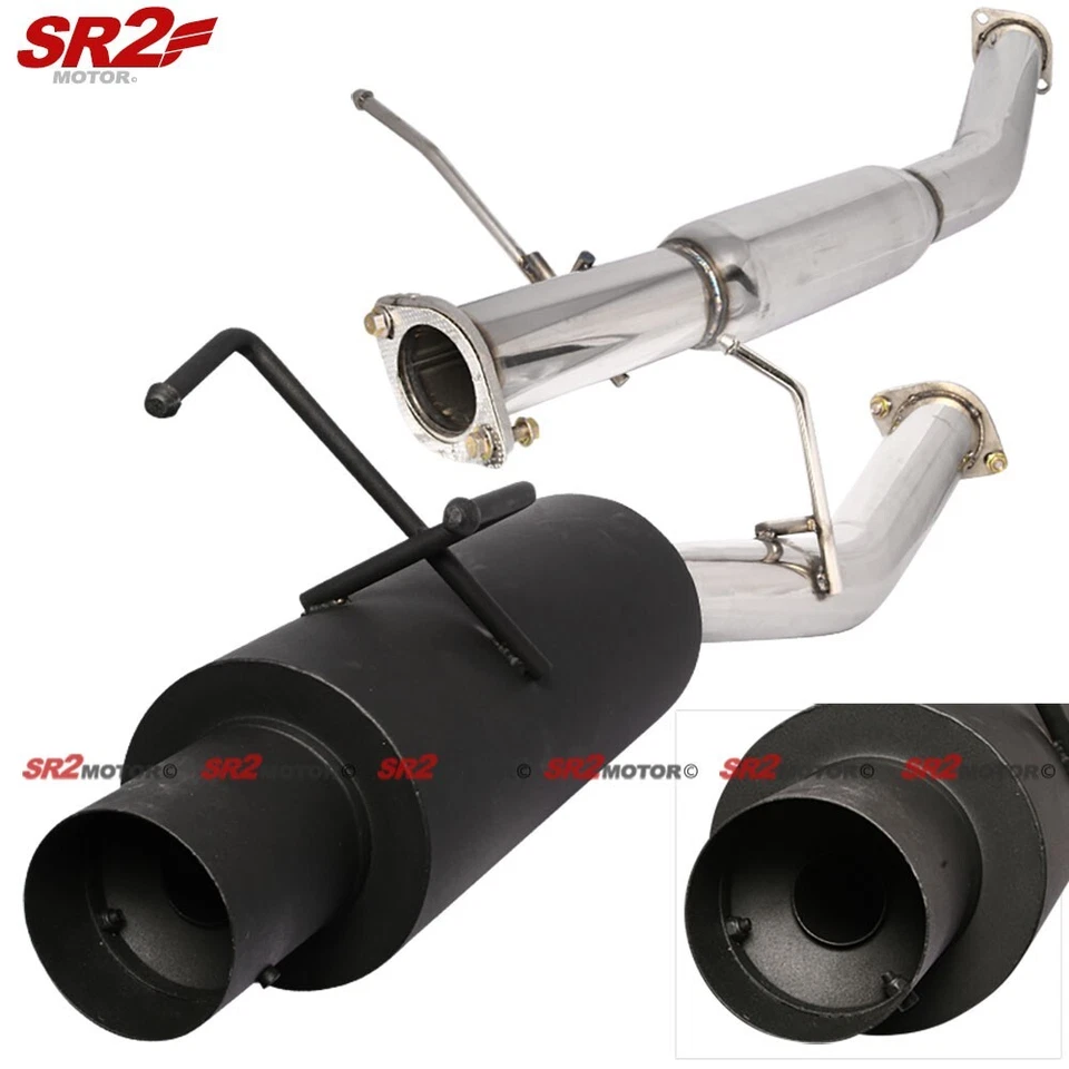 For 89-94 Nissan 240SX S13 Silivia N1 Catback Exhaust Black Muffler + Silencer - Image 1 of 1