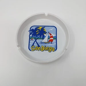 Vintage 1989 San Diego Souvenir Ashtray Ash Tray 5" - Picture 1 of 4