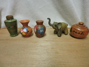 Miniature Clay Vases Handpainted - Picture 1 of 12