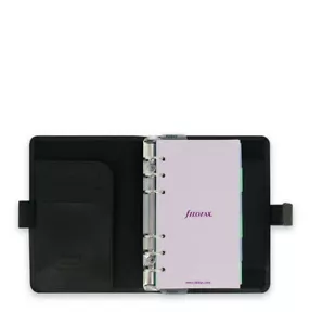 Filofax Tamaño Personal Saffiano Organizador Planificador Diario Libro Cuero Negro 022470 - Imagen 1 de 6