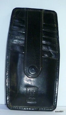 Organizador de Bolsillo Cartera 12 Tarjetas de Crédito Cuero Marrón Chocolate Oscuro Colmillo De Colección Foto 1 de 4