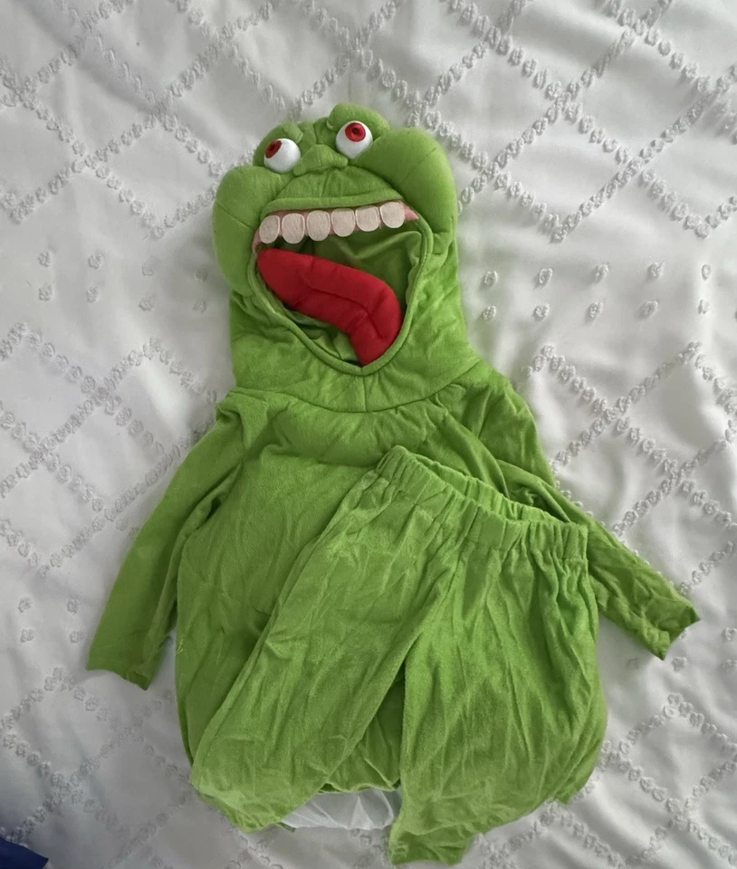 Disfraz Ghost Buster Slimer para niño pequeño talla 2T (usado una vez) Foto 1 de 1