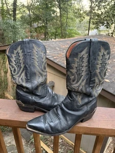 Lucchese Mens Black Madras Goat snip toe Walking Heel M1007.S54 Size 10 EE - Picture 1 of 12
