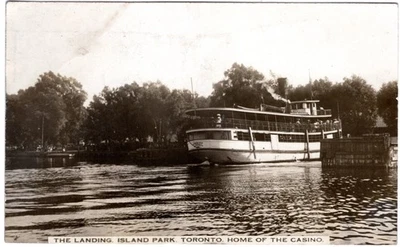 The Landin, Island Park Toronto. B & W Real Photo 1915, stamp is missing - Image 1 of 2