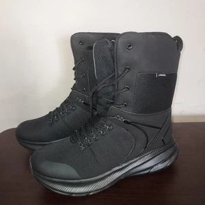Larnmern Men's Tactical Boots 10M Military  Lace Up Mid Calf Lightweight  Black - Picture 1 of 14