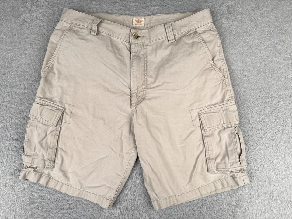 Pantalones Cortos Dockers Hombres 34 Beige Carga 100% Algodón Sarga Senderismo Campamento Informal 34x10 Foto 1 de 4