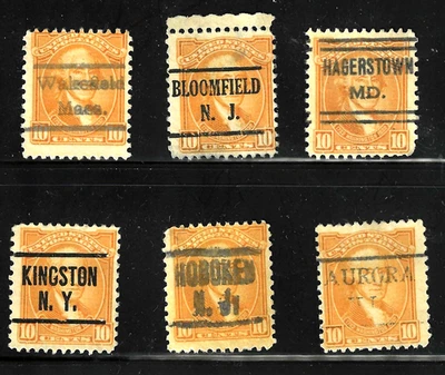 NJ NY MD MASS Precancela 10 Centavos Washington Bicentenario 1932 EE. UU. 33B61 Foto 1 de 3