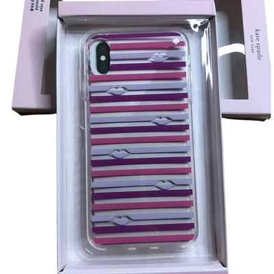 Funda Kate Spade New York Labios con Rayas iPhone XS/X Foto 1 de 4