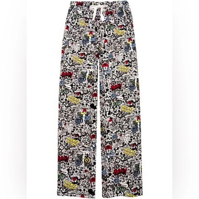 Pantalones de salón UEC DISNEY PARK Mickey Mouse a través de los años 100 % ALGODÓN TALLA M Foto 1 de 4