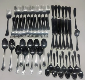 Wallace Continental Bead 56 Pc Flatware Set Serv 8 + - Picture 1 of 2