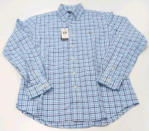Herren Polo Ralph Lauren Langarm Hemd Blau Kariert Classic Fit Gr. M - Bild 1 von 9
