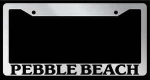 Chrome License Plate Frame "Pebble Beach" Auto Accessory Novelty 2500 - Picture 1 of 1