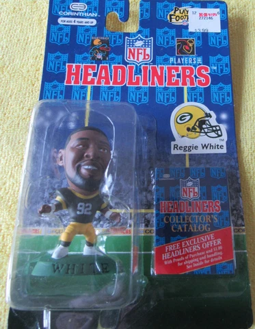 1996 REGGIE WHITE Corinthian Headliners Figure GREEN BAY PACKERS  MYOSITIS ASSC Cover