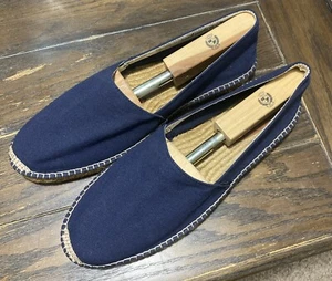 Viscata Barcelona Navy Espadrille Shoes Handmade In Spain Size 44 - Picture 1 of 8