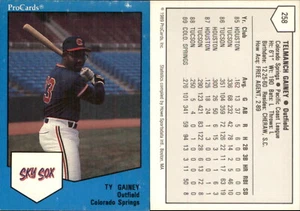 Ty Gainey 1989 ProCards Minor League Team Sets #258 RC FREE SHIP *AutographDen* - Picture 1 of 1