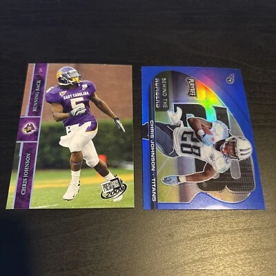 CHRIS JOHNSON 2008 Press Pass RC #18 и 2021 плей-офф позади синий #btn-cjo (d9) - Изображение 1 из 2