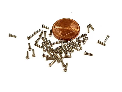 Remaches Cabeza Redonda 1x4mm Latón,Niquelado Paquete de 50 Piezas - Imagen 1 de 3