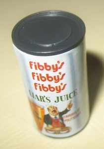 WACKY PACKAGES: FIBBY'S LIAR'S JUICE, BLACK, "MINIS" SERIES 3, "REALLY RARE"