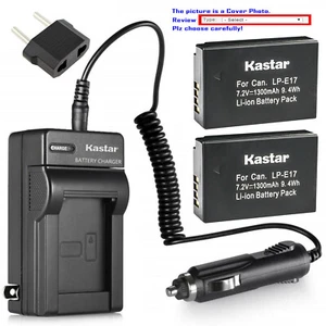 Kastar Battery AC Travel Charger for Canon LP-E17 LC-E17 & Canon EOS M6 Mark II - Picture 1 of 11