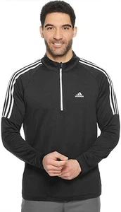ADIDAS Golf Men's French Terry 1/4 Zip Golf Pullover SIZE MEDIUM Black NWT - Bild 1 von 2
