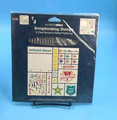 Selos de scrapbooking de mídia a noite toda dias escolares educação selo transparente -NOVO - Imagem 1 de 4