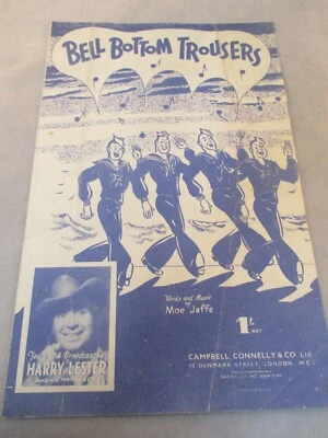Vintage Song Sheet Music "Bell Bottom Trousers" 1944  -  Campbell Connelly & Co - Image 1 of 4