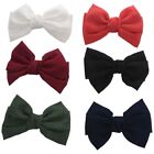 6 Pcs Kted Bow Hairpin Girl Solid Color Fabric Fashion Spring Clip7398