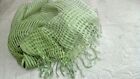 100&quot; Silk LGreen/LimeGreen Fade IN/OUT  Knotted Fringe 25&quot; x 68&quot; Plus 3&quot; Fringe