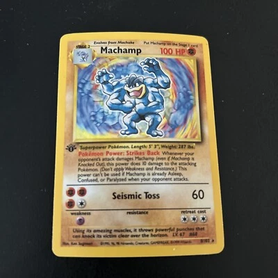 FIRST EDITION HOLO MACHAMP!!! (8/102) - Image 1 of 4