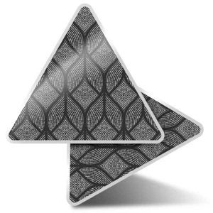 2 x Triangle Stickers 7.5cm - BW - Pretty Leaf Pattern Nature #38307 - Bild 1 von 9