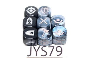Warhammer Shadespire Metal Attack And Black Defence Dice - JYS79 - Picture 1 of 1