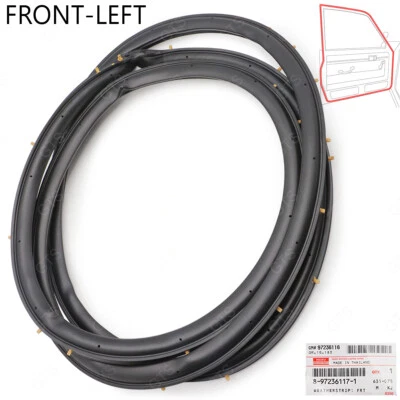 Fits Isuzu D-Max Dmax Hi-Lander 03 08 10 Front Lh Door Rubber Seal Weatherstrip - Image 1 of 4
