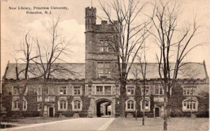New library Princeton University New Jersey antique postcard a82 - Picture 1 of 2