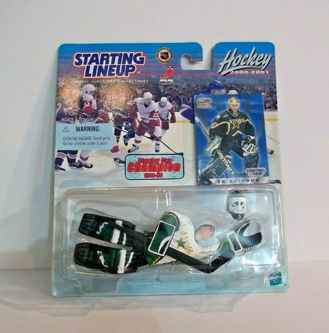 2000 - HASBRO - STARTING LINEUP - ED BELFOUR - DALLAS STARS - FIGURE AND CARD Cover