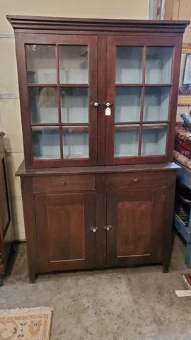 Antique 2-pc Stepback Cupboard c.mid-1800's Cover