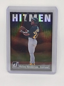 2023 Panini Donruss #HM12 Rickey Henderson Hitmen SP Insert - Oakland A's