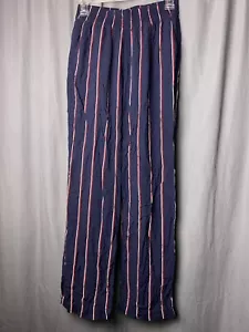 H&M pantaloni a gamba larga divisi rossi bianchi blu gessati leggeri taglia 4 - Foto 1 di 18